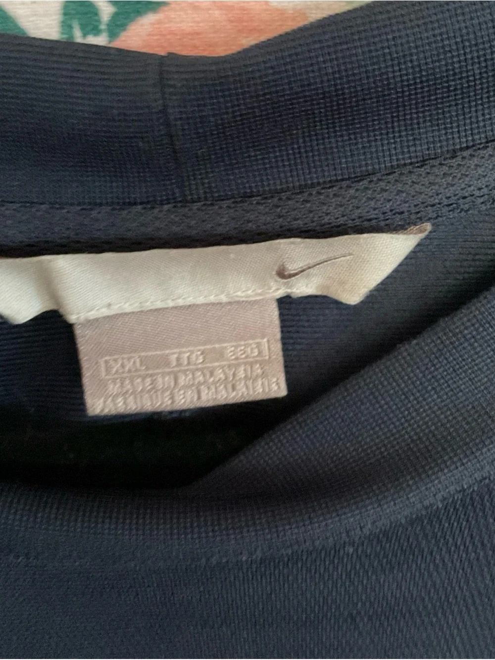 Vintage Nike Mens Blue Performance Long-Sleeve Athletic Crewneck Shirt Size 2XL